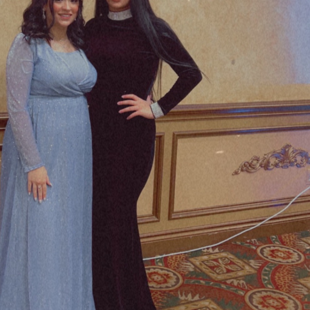 Black velvet dress